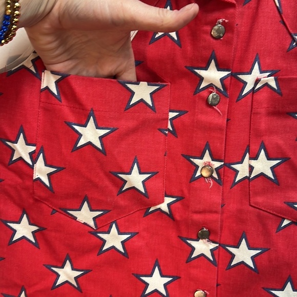 Vintage Rough Rider Circle T Western Denim Cowgirl American Star Sleeveless Top - Picture 4 of 6